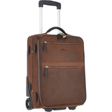 Airline Friendly Cabin Size Leather Trolley Brown: 79014