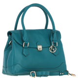 Premium Leather Shoulder Bag with Detachable Crossbody Strap Green: Y-56