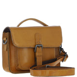 Ashwood Leather Mini Crossbody Satchel Bag Mustard: P-61