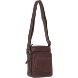 Ashwood Leather Men's Zip Crossbody Bag Chestnut: S-62