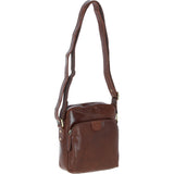 Mens Elegant Ashwood Leather Messenger Bag Chestnut Tan: T-79