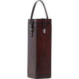 Ashwood Leather's Premium Wine Bottle Case with Strap Chestnut: LF-127