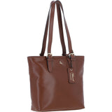 Elegant Shoulder Bag with Adjustable Straps 2 Tone Tan: 64562