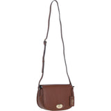 Ashwood Leather Crossbody Bag with Twist Lock 2 Tone Tan: 64787