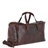 Large  Leather Weekend Vintage Travel Bag Vintage Tan : Oliver