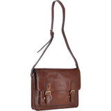 14 Inch Vegetable Tanned Leather Satchel Chestnut/ Vt : Josh