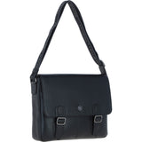 Brampton Leather Men's Emissary Messenger Bag Black: 64403