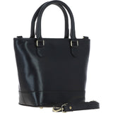 Ashwood Small Leather Bucket Bag Black: V-86-B