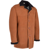 Mens Classic Sheepskin Coat Whisky/black: KE 884 BOX