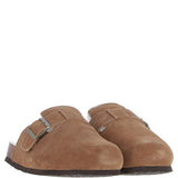 Fenland Unisex Sheepskin Slippers Tan: unisex-cork-slippers