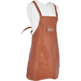 Unisex Cross Back Leather Apron Tan: APRON