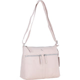 Sleek Luxe Leather Shoulder Bag Blush: Mourne