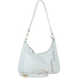 Ashwood Leather Ladies Shoulder X Crossbody Bag Ice Grey: 64397