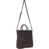 Stylish Ashwood Leather Shopper Bag with Crossbody Strap Brown: GV-64037