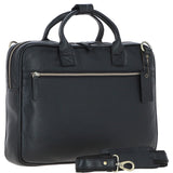 Classic Leather Laptop Bag Black: Q-44