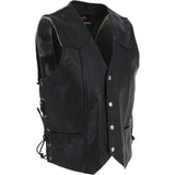 Leather Laced Waistcoat Black :  G-W/C 632