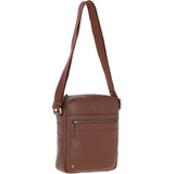 Gabicci Men's Leather Messenger Bag Tan: GB-64958