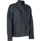 Ashwood Leather Mandarin Collar Zip-Up Men's Jacket Black: AMJ-10