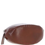Ashwood Leather Rugby Ball Washbag Chestnut: Q-40