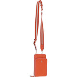 Ashwood Leather Luxury Crossbody Phone Bag Design-X Orange: X-31