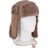 Unisex Sheepskin Trapper Hat Beige: 208