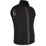 Men's Leather Sheepskin Gilet Black: KE YELEK 1
