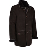 Mens  Sheepskin Coat Brown/snu: KE-183