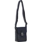 Ashwood Leather Men's Buckle Crossbody Bag Black: S-60