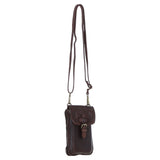 Ashwood Leather Crossbody Smart Phone Bag Brandy: D-99