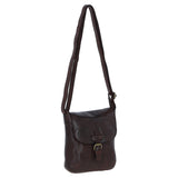 Luxury Small Leather Flight Bag Brandy: D-90