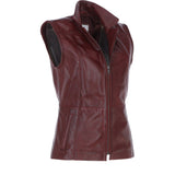 Leather Gilet Burgandy: FO-GILLET 2