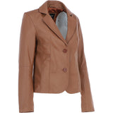 Ashwood Leather Women's Two Button Tan Blazer: 10157
