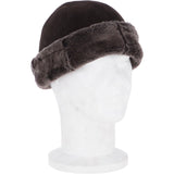 Ladies Luxury Sheepskin Hat Mid Brown: 34