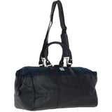 Ashwood Leather & Harris Tweed® Cloth Doctor Holdall Black/Watch: TW-42-03-BW
