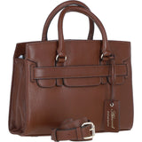 Ashwood Leather Handbag with Detachable Crossbody Strap 2 Tone Tan: 64747