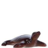Handcrafted Leather Turtle Decorative Ornament Chestnut: lf-177