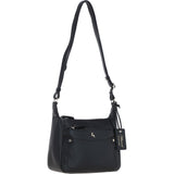 Ashwood Real Leather Top Zip Crossbody Bag Black: 63931