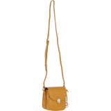 Ashwood Elegant Leather Crossbody Bag with Twist Lock Mustard: Y-52