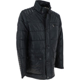 Mens Leather Jacket Dark Navy : Mink