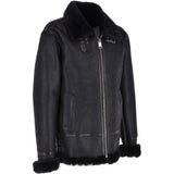 Luxury Shearling Pilot Jacket Black: MP 33