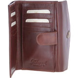 Small Vegetable Tanned Cash And 12 Card Envelope Purse Chestnut: V-62