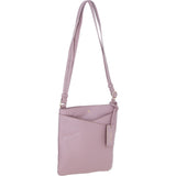 Ashwood Curve  Zip Top Leather Cross Body Bag Wood Rose: 64640/curve