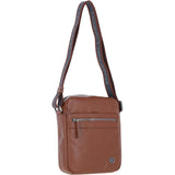 Brampton Leather Men's Crossbody Bag Tan: 64405