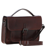 Ashwood Leather Medium Crossbody Satchel Bag Brandy: P-62