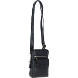 Elegant Ashwood Leather Crossbody Bag Black: G-11