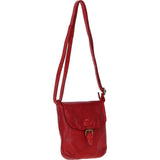 Luxury Small Leather Flight Bag Red: D-90