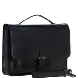 Ashwood Leather Unisex Large Crossbody Satchel Bag Black: P-63