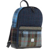Ashwood Leather & Harris Tweed® Cloth Multi Colour Backpack Black/Mix: TW-83-23-BM