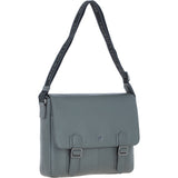 Brampton Leather Men's Emissary Messenger Bag Grey: 64403