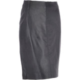 Women's Leather Pencil Skirt  Black : V2 Knee